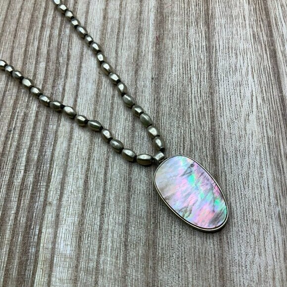 Kenneth Cole Gold Tone Abalone Necklace - Picture 1 of 6